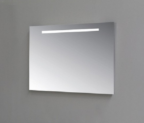 Sub Top spiegel rechthoek indirecte ledverlichting boven en onder 100x3x60cm aluminium