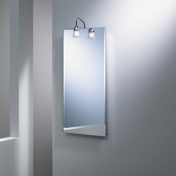 Silkline spiegel rechthoekig met 10mm facetrand links en rechts montage staand 70x35 cm