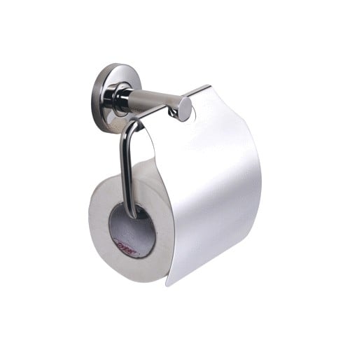 Franke Medius toiletrolhouder met klep 14 x 6,5 x 16 cm, RVS glans