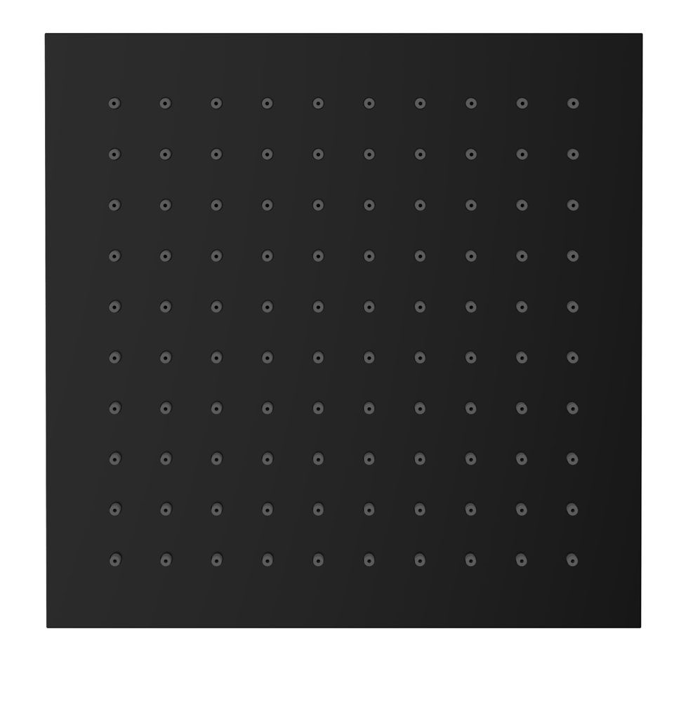 Wiesbaden luxe messing hoofddouche vierkant 200 x 8 mm, mat zwart