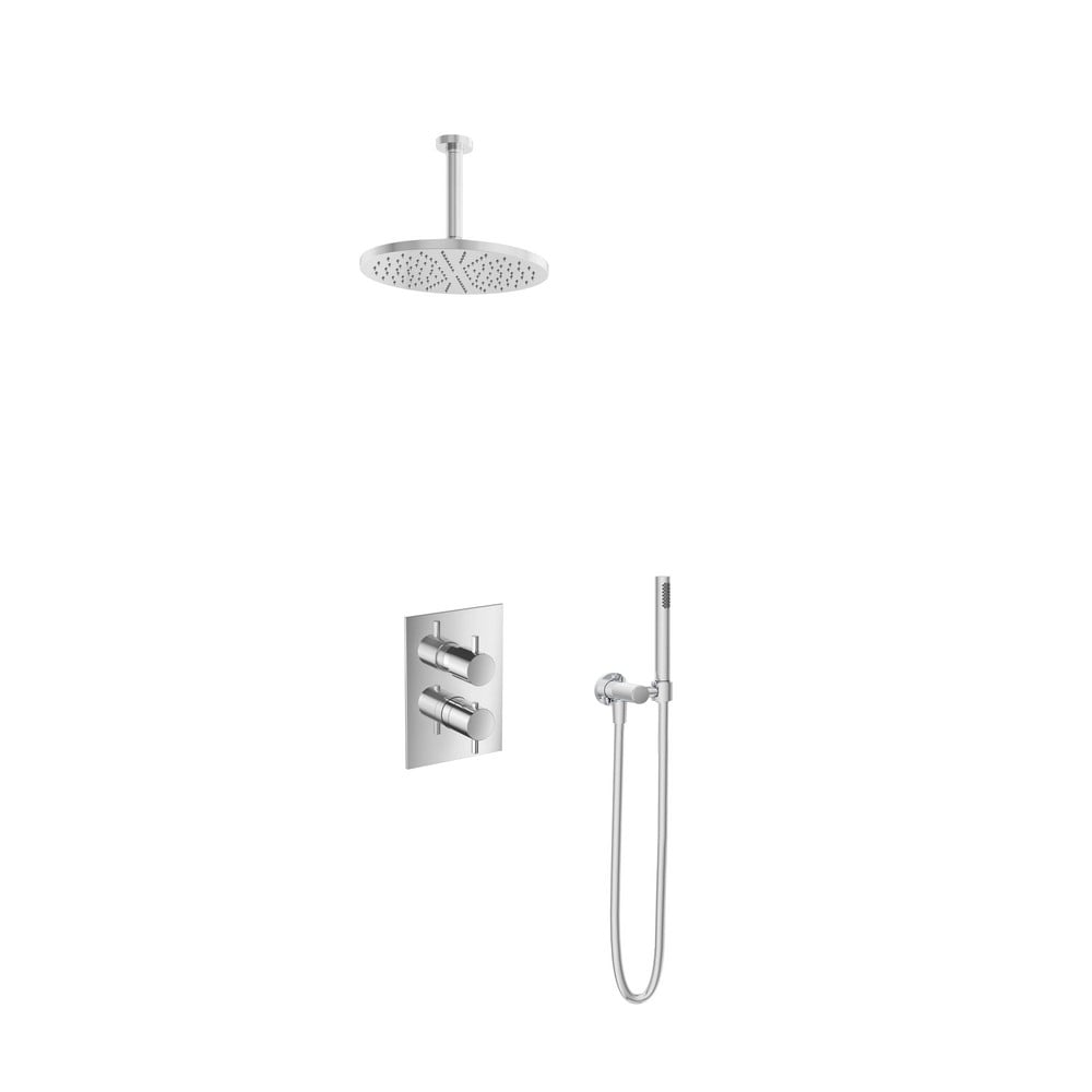 Hotbath Get Together doucheset met 2-weg-omstel met 15 cm plafondbuis, 30 cm hoofddouche, chroom