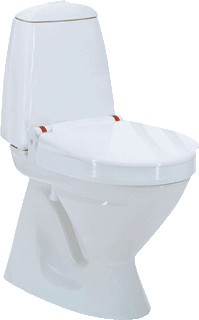 Invacare Aquatec 90000 toiletverhoger + 6cm m. deksel zonder armleuning wit