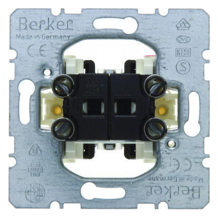 Berker by Hager Berker sokkel serieschakelaar inbouw 2x1 polig