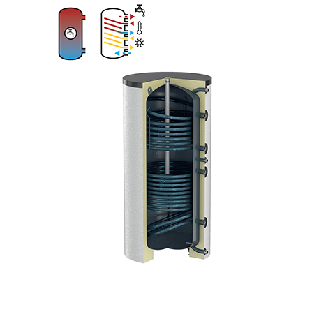 Flamco DUO Solar boiler indirect gestookt incl. isolatie 400L m. energielabel C
