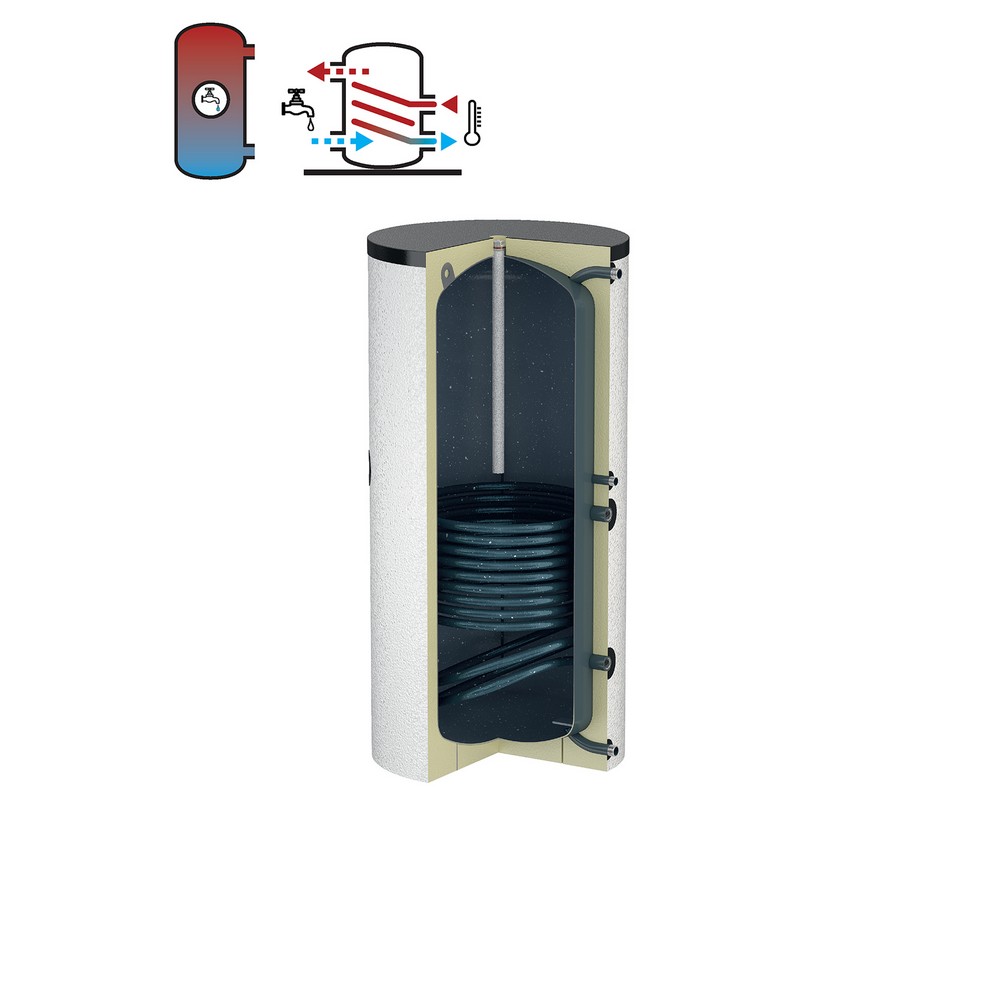 Flamco DUO boiler indirect gestookt incl. isolatie 2000L wit