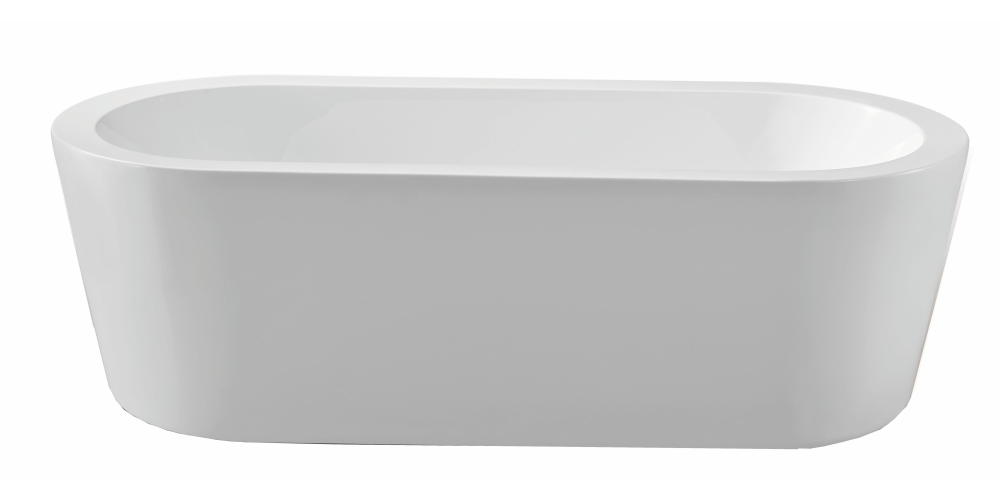 Wiesbaden Bianco vrijstaand ligbad acryl 177,5x79,5x58,5 cm, wit