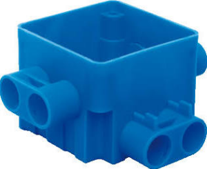 ABB Installatiedozen en -kasten Hafobox centraaldoos vierkant 55 m 4x16 mm laag + 4x16 mm hoog blauw
