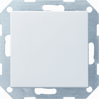 Gira System 55 1-voudig kunststof inbouw drukvlakschakelaar kruis schakelaar mat, wit
