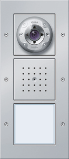 GIRA VIDEO 1-voudig opbouw deurstation met infoschild 1x call knop busSysteem aluminium zilver