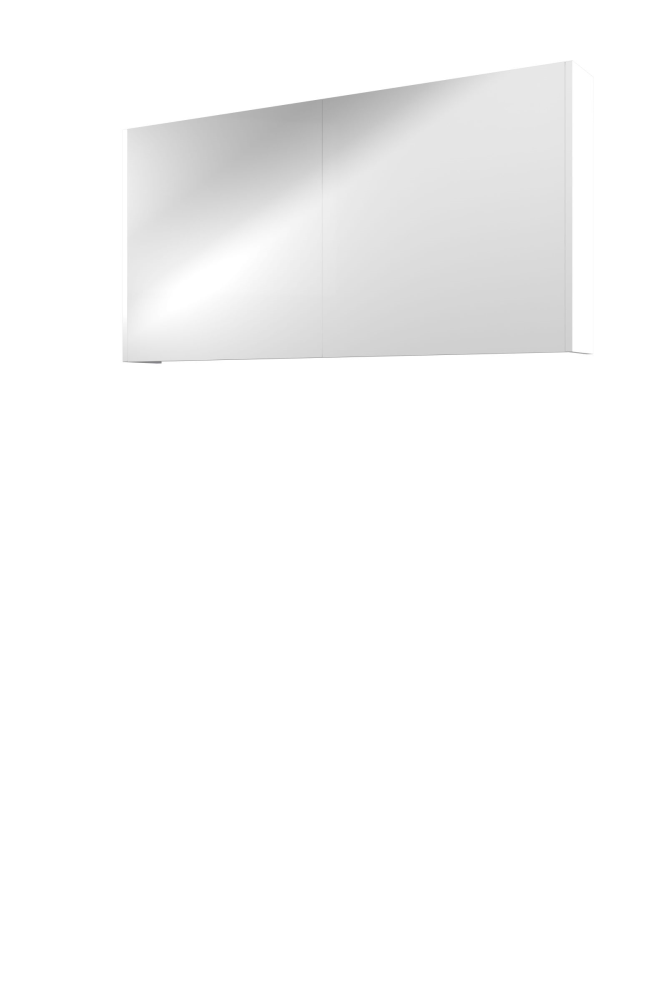 Proline Comfort spiegelkast met spiegels aan binnen- en buitenzijde en 2 deuren 120 x 60 x 14 cm mat wit