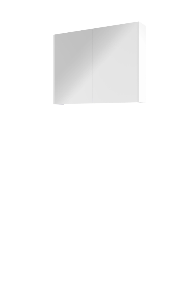 Proline Xcellent spiegelkast met 2 dubbel gespiegelde deuren 80 x 60 x 14 cm glans wit
