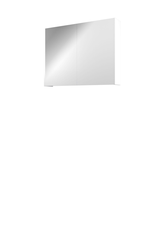 Proline Xcellent spiegelkast met 2 dubbel gespiegelde deuren 80 x 60 x 14 cm mat wit