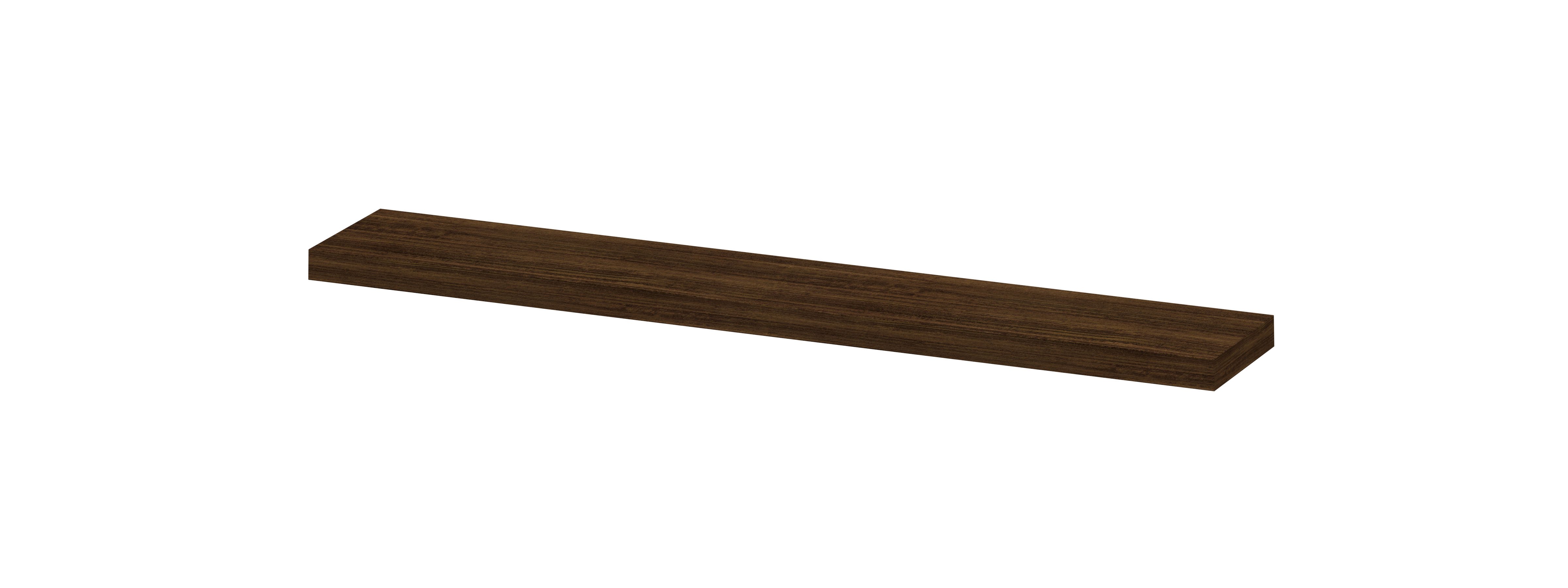 INK® wandplank in houtdecor 3,5cm dik variabele maat voor vrije ophanging inclusief blinde bevestiging 60-120x20x3,5cm, koper eiken