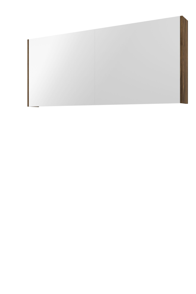 Proline Comfort spiegelkast met spiegels aan binnen- en buitenzijde en 3 deuren 140 x 60 x 14 cm cabana oak