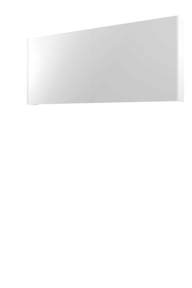 Proline Comfort spiegelkast met spiegels aan binnen- en buitenzijde en 3 deuren 140 x 60 x 14 cm mat wit