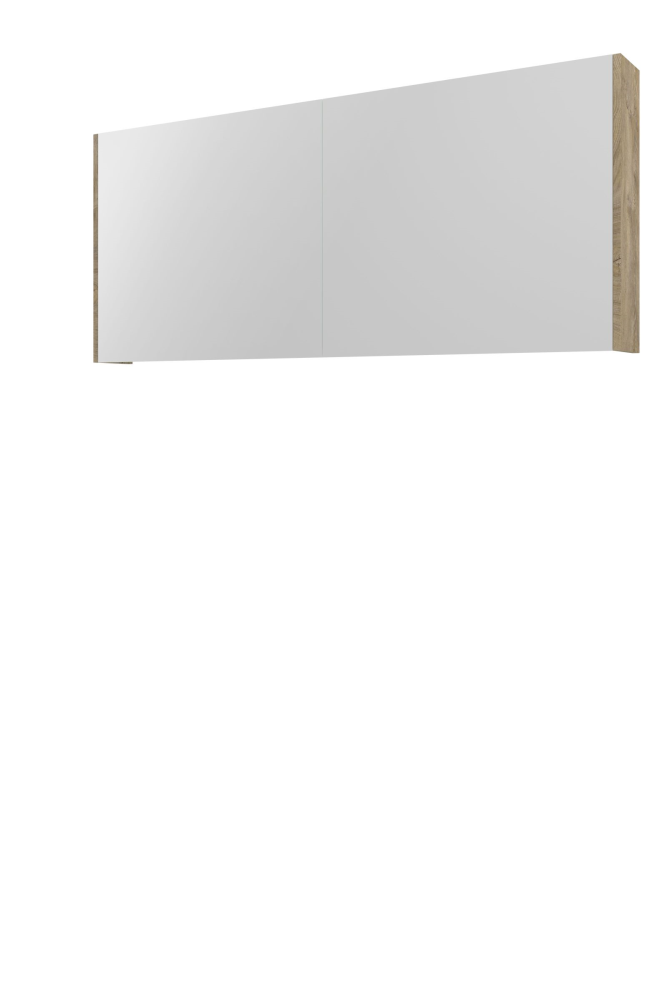 Proline Xcellent spiegelkast met 2 dubbel gespiegelde deuren 140 x 60 x 14 cm raw oak