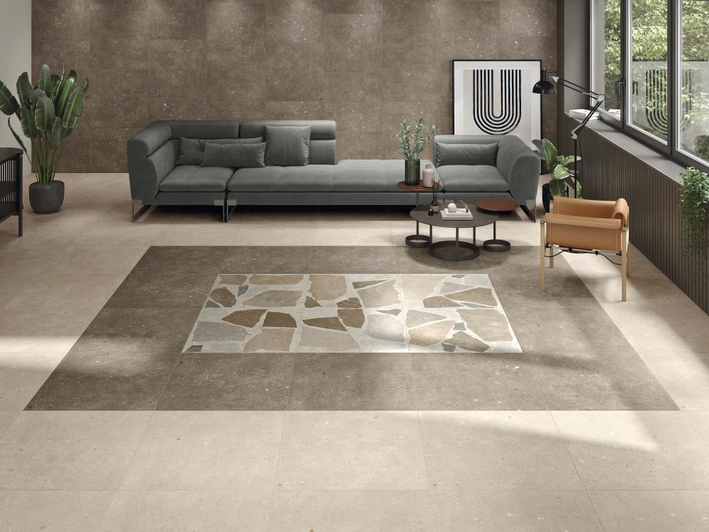 STN Cerámica Glamstone keramische vloer- en wandtegel natuursteenlook gerectificeerd 75 x 75 cm, bro