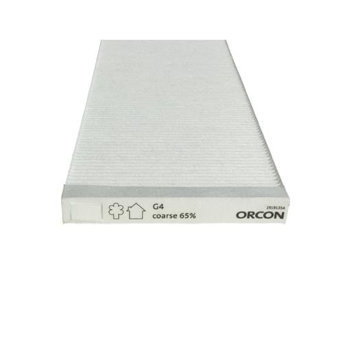 Orcon vlakluchtfilter filterklasse G4 tbv HRC balansventilatiesystemen 2,5 x 18,5 x 55,5 cm, wit