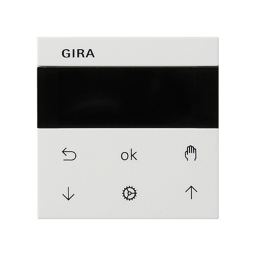 GIRA System 3000 jaloezie- en schakelklok met display zuiverwit