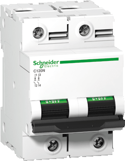 Schneider Electric SE inst aut inbouwdiepte 44mm kar C 2 polen (totaal)