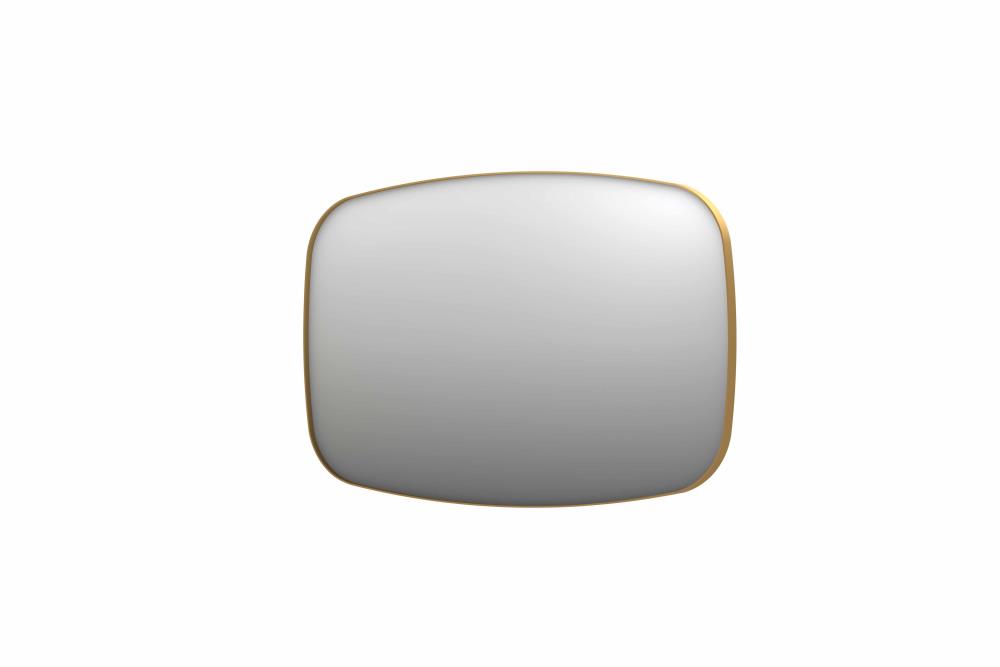 INK® SP29 contour spiegel, rechthoekig met afgeronde hoeken verzonken in kader 120 x 4 x 80 cm, geborsteld mat goud
